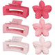 Pastel Hair Clip Set – 2 Styles: Rectangle & Flower Clips