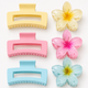 Pastel Hair Clip Set – 2 Styles: Rectangle & Flower Clips