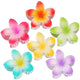 CHANDAT Hawaiian Flower Large Claw Clips 6 Pcs Set